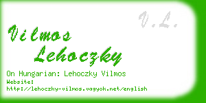 vilmos lehoczky business card